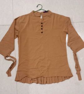 Casual Caramel Tunic Top