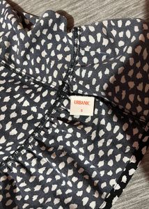 Black &amp; White Polka Dot Ruffle Dress