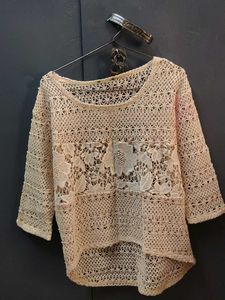 Crochet Floral Detail Top