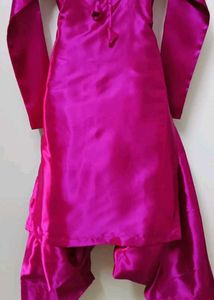 Pink Satin Salwar Suit