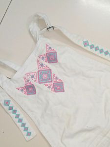 A Cute White Denim Dungri!🎀