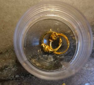 Baby girl pure gold earrings