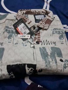 Grey H&amp;Y Patterned Shirt