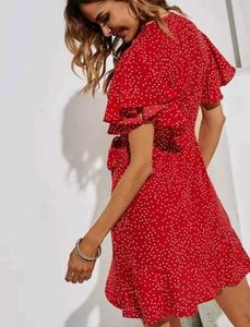 Red Polka Dot Wrap Dress ( Unused)