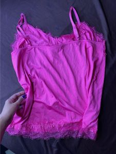 Hot Pink Lace Cami Size - L/XL