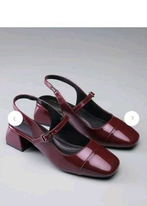 Burgundy Slingback Heels