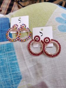One Model And Multiple Colour Earrings