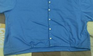 Blue Beaded Crop Top