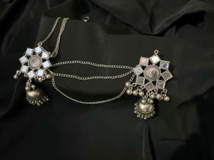 Oxidized Silver Matha Patti