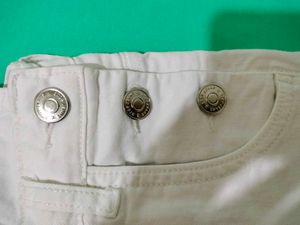 White Denim Jumper Shorts By  Shopper Stop