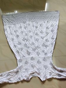 White Embroidered Tree Print Kurti😍🎊🎉