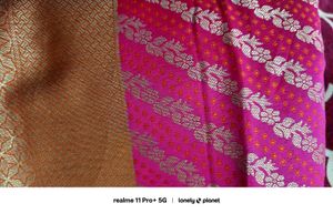 Pink And Orenge Saree