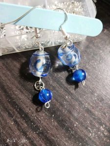 Pretty glass jelly beads earrings.