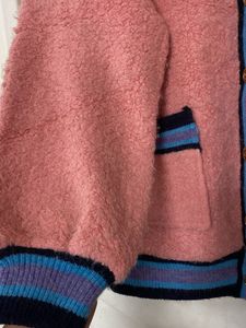 Pink Fuzzy Knit Cardigan