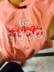 Gucci Graphic Tee - Salmon