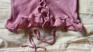 Pink Corset Style Tank Top