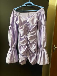 Lavender Off-Shoulder Dress