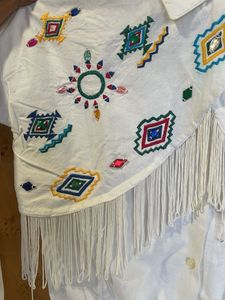 Fringed Embroidered Shirt