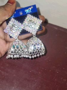 Silver Jhumka
