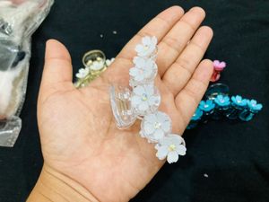Flower Hair Claw Clip Set