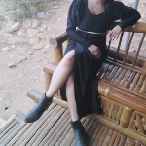 full length black maxi dress