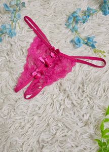 Pink Lace Thong