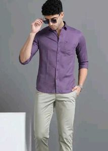 Men's Purple Casual Shirt