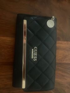 Guess Quilted Black Wallet