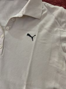 Puma White Polo T-Shirt