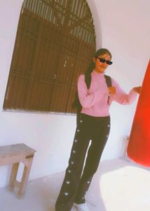 pink pullover sweater