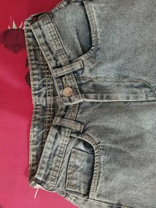 Gray Wide Leg Jeans
