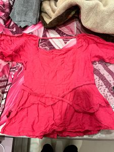 Pink Button-Down Top