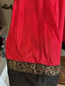 Red Ethnic Fishcut Skirt