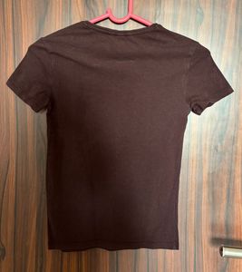 H&amp;M Brown Fitted T-Shirt