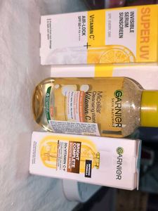 Garnier Micellar Water , Sunscreen And Serum