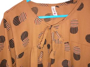Brown Printed Top