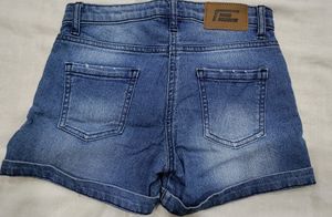 Glitter Denim Shorts For Girls