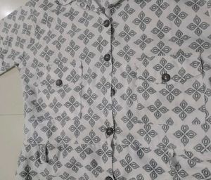 Patterned Shirt Dress