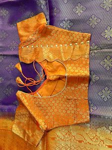 Saree with designer blouse