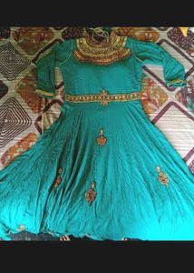 Emerald Green Anarkali Gown