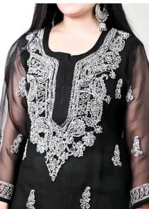 Georgette Chikankari Kurti