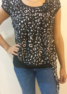 Western Top size Small Black and white Print