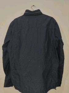 Navy Blue Windbreaker Jacket