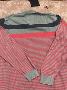 Guess Striped V-Neck Sweater