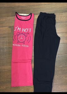 Comfy &#39;Not a Morning Person&#39; Pajama Set
