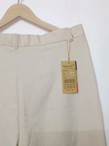 Beige Straight Leg Pants