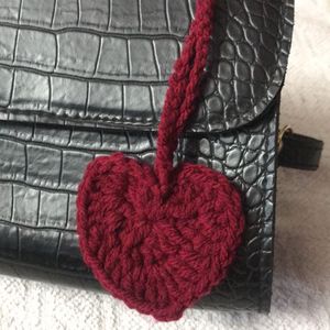 Heart Crochet Bag Charm