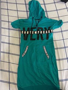 Turquoise Hoodie Dress
