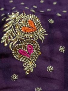 Purple Wedding Wear Suit Material