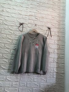 Embroidered Grey Pullover🇺🇸